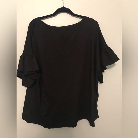 NWT Perfectly Priscilla Black Blouse - Picture 5 of 7